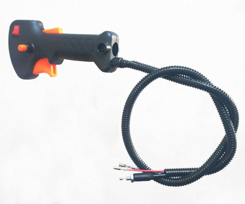 Motorlu Yan Tırpan Tetik Kabze Grubu Gaz Teli Komple 20mm