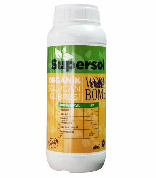 Süpersol Worm Bomb Organik Solucan Gübresi 1lt
